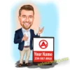 Insurance Agent Custom Caricature Cartoon Character Christmas Gift Birthday Gift -Template #SF5084