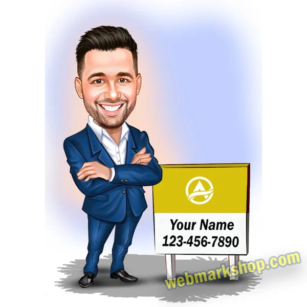 insurance-agent-custom-caricature-cartoon-character-state-farm-template-sf5088