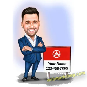 insurance-agent-custom-caricature-cartoon-character-state-farm-template-sf5088