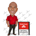 Insurance Caricature Cartoon Character-State Farm-Template #SF5094