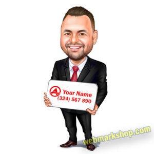 Insurance Agent Custom Caricature Cartoon Character-State Farm