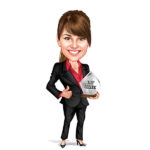 Insurance Agent women Caricature Cartoon Character-State Farm-Template #SF5104