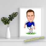 Sports Caricature, A male soccer player, Soccer Caricature Gift, Birthday Gift, Digital Gift, Gift For Him, Digital Download -Template #SP50068
