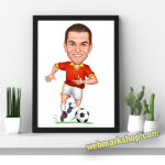 Sports Caricature, A male soccer player, Soccer player caricature gift gift, Birthday Gift, Digital Gift, Gift For Her, Digital Download -Template #SP50071