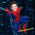 Christmas Day Gift, Personalized Spiderman Portrait Caricature, Birthday Invitation Gift, Spiderman Cartoon, Custom Superheroes Portrait Digital Download -Template #SUH800501