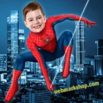 Christmas Day Gift, Personalized Spiderman Portrait Caricature, Birthday Invitation Gift, Spiderman Cartoon, Custom Superheroes Portrait Digital Download -Template #SUH800503