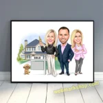 Realtor Caricature office Team, Realtor Cartoon Group, Custom Real Estate Agent Staff Caricature Portrait, Digital Download-Template #REA5084