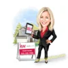 Realtor Caricature, Custom Real Estate Agent Woman Caricature Portrait, Real Estate Templates Marketing, Digital Download-Template #REA5089