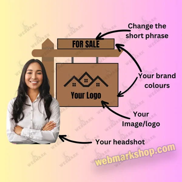 Custom Real Estate Sticker GIFs for Real Estate Agent Woman Real Estate Sticker GIFs for Instagram Story, Real Estate Marketing