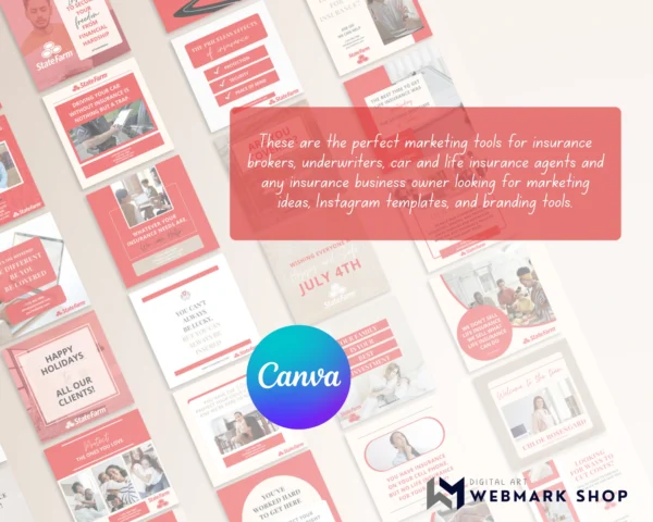 50 Done-for-You Canva Templates for State Farm Agents | Editable Insurance Social Media Posts - Image 2
