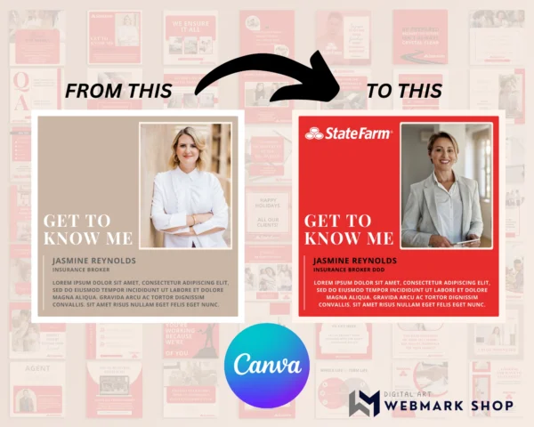 50 Done-for-You Canva Templates for State Farm Agents | Editable Insurance Social Media Posts - Image 4
